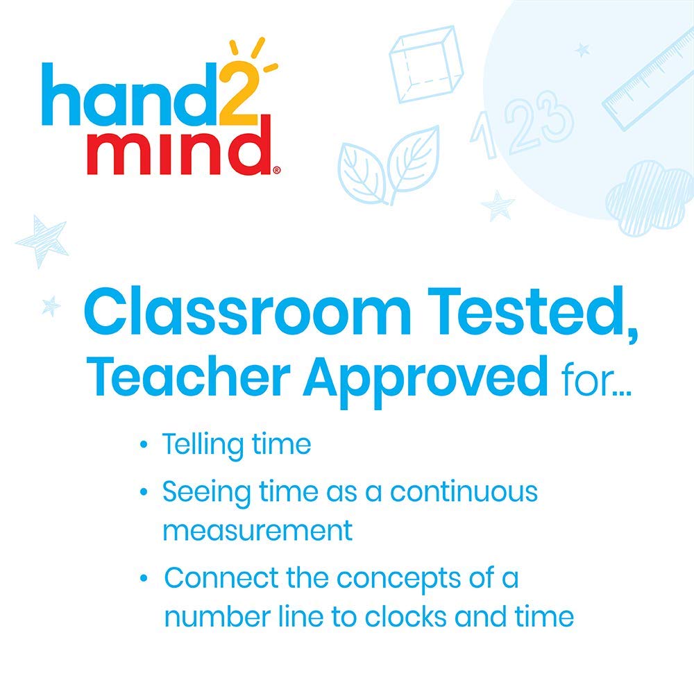 Learning Resources 24-Hour Number Line Clock – Single Student Set for Kids Learning to Tell Time