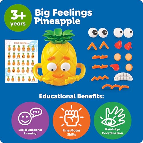 Learning Resources Big Feelings Pineapple - Emotional Learning Toy with 50 Mix-and-Match Pieces