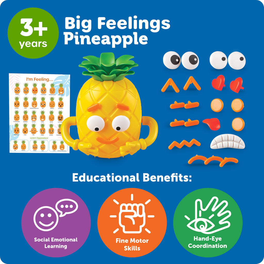 Learning Resources Big Feelings Pineapple - Emotional Learning Toy with 50 Mix-and-Match Pieces