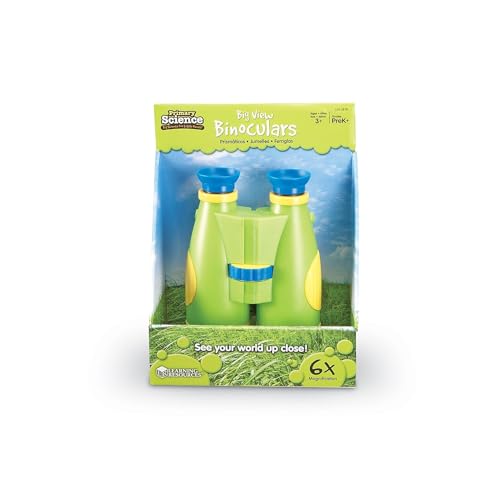 Learning Resources Big View Binoculars for Kids Ages 3+ - 6x Magnification with Soft Eyepieces and Breakaway Lanyard