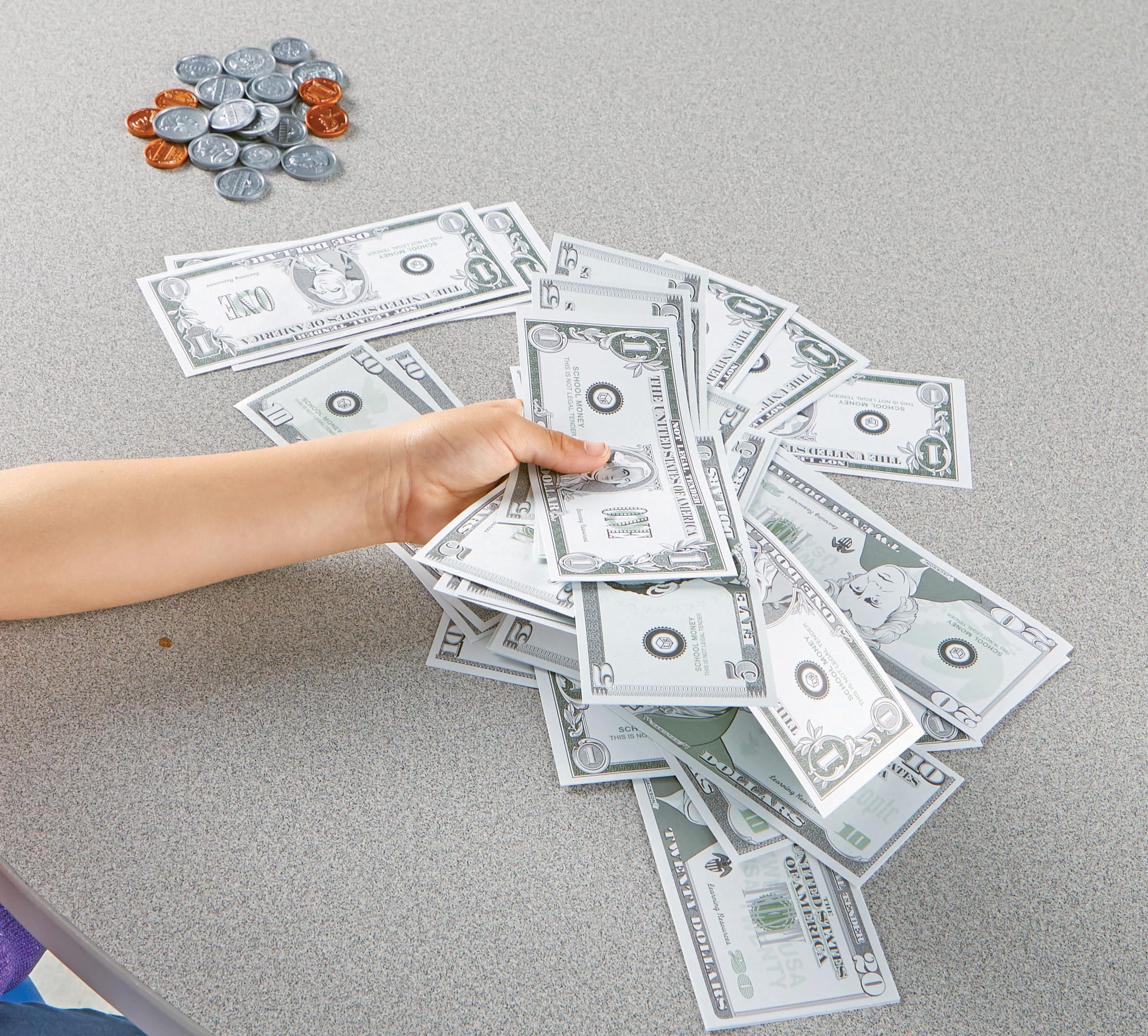 Learning Resources Pretend & Play Money Set – 150 Piece Toy Currency with Bills and Coins for Teaching Money Skills