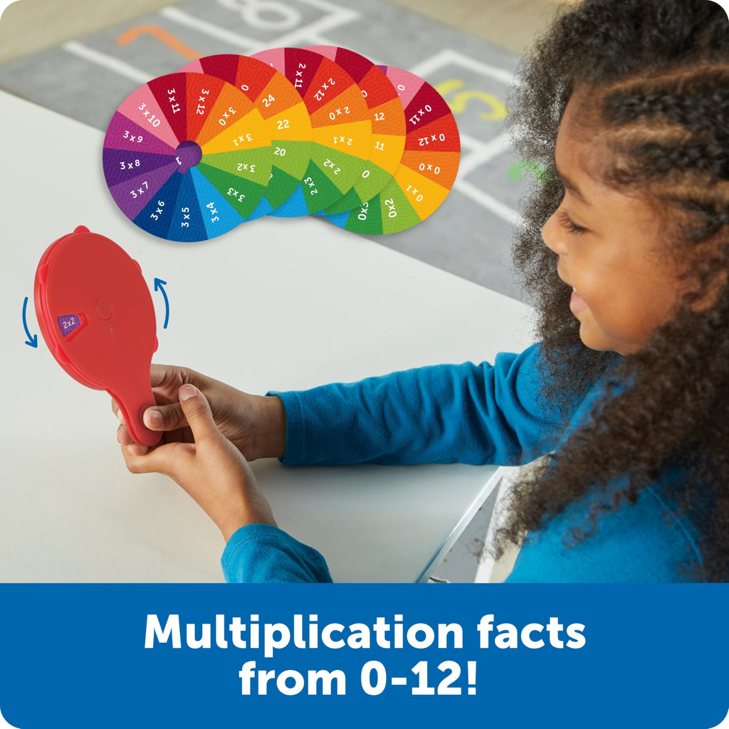Learning Resources Skill Builders! Multiplication Quiz Wheel – Math Fidget Toy for Ages 6+