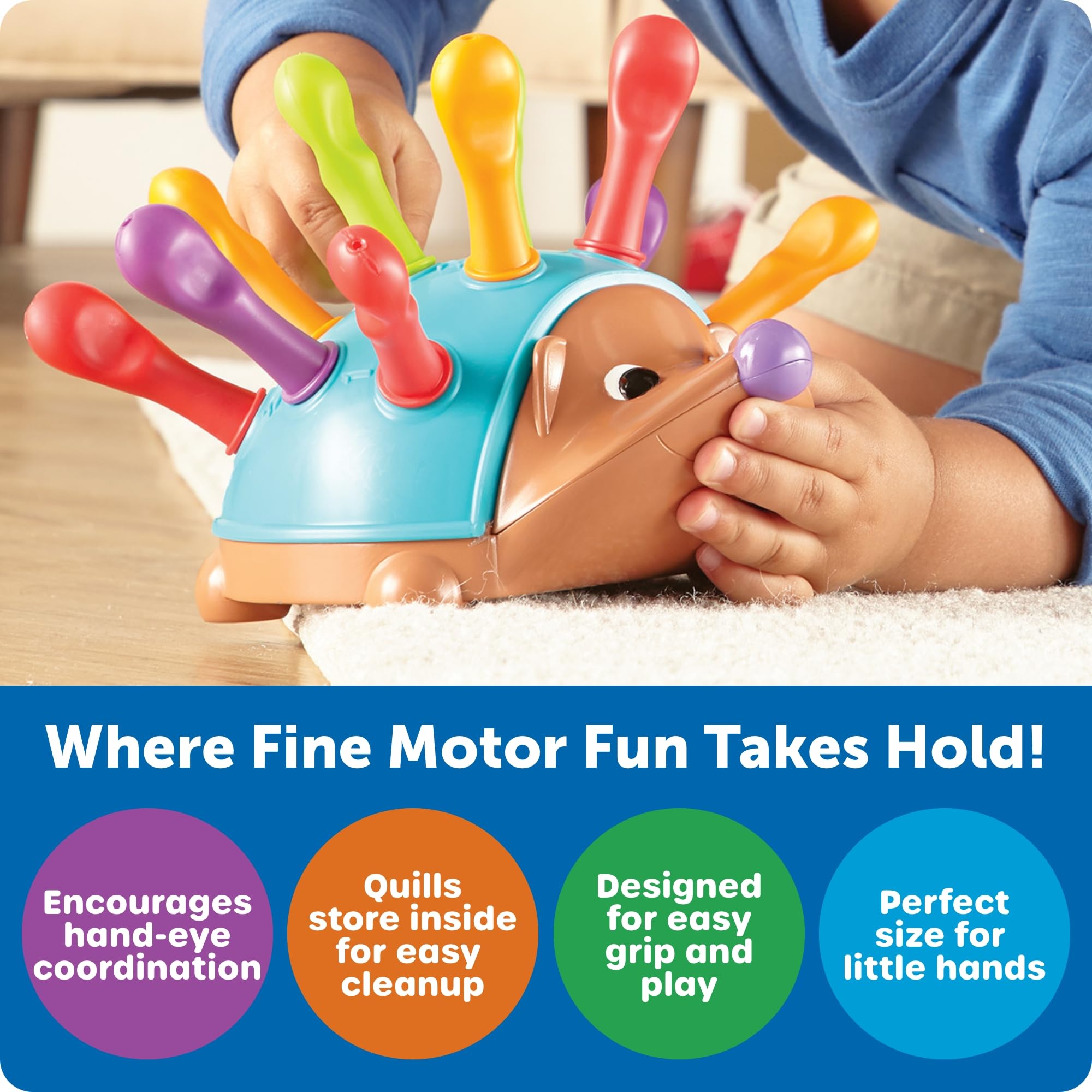 Learning Resources Spike the Fine Motor Hedgehog – Sorting, Stacking & Counting Toy for Toddlers