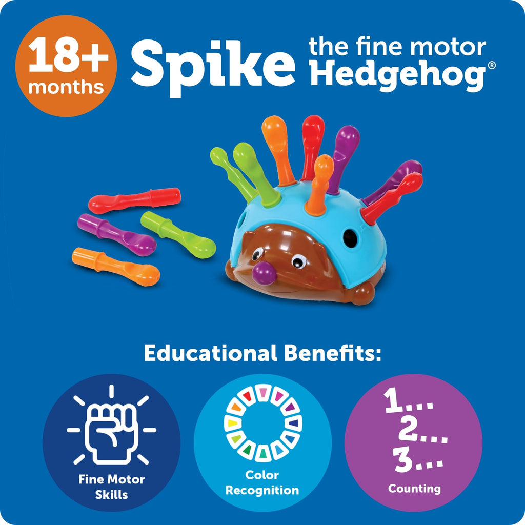 Learning Resources Spike the Fine Motor Hedgehog – Sorting, Stacking & Counting Toy for Toddlers