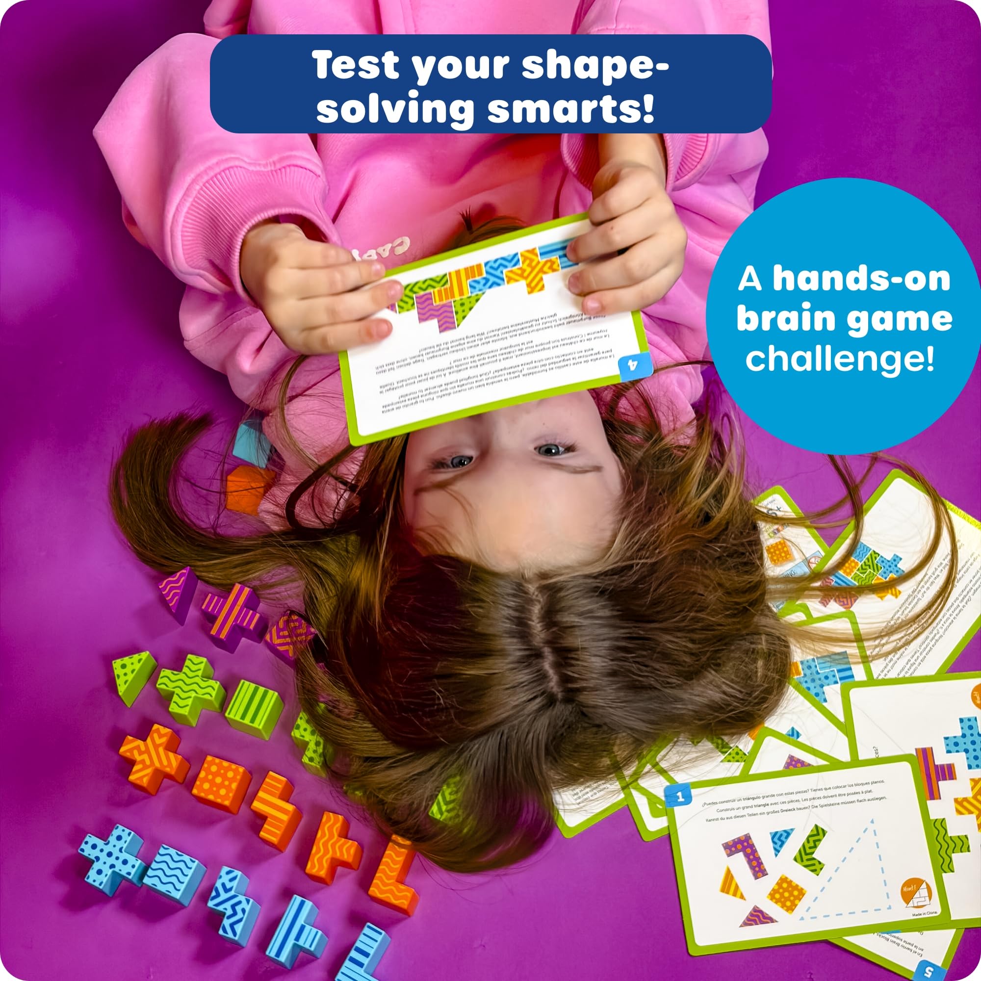 Learning Resources STEM Explorers Brainometry: 3D Puzzle Game for Kids Ages 5+, 24 Blocks & 10 Cards