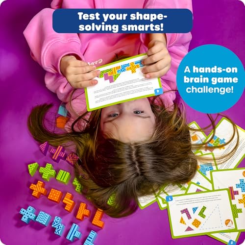 Learning Resources STEM Explorers Brainometry: 3D Puzzle Game for Kids Ages 5+, 24 Blocks & 10 Cards