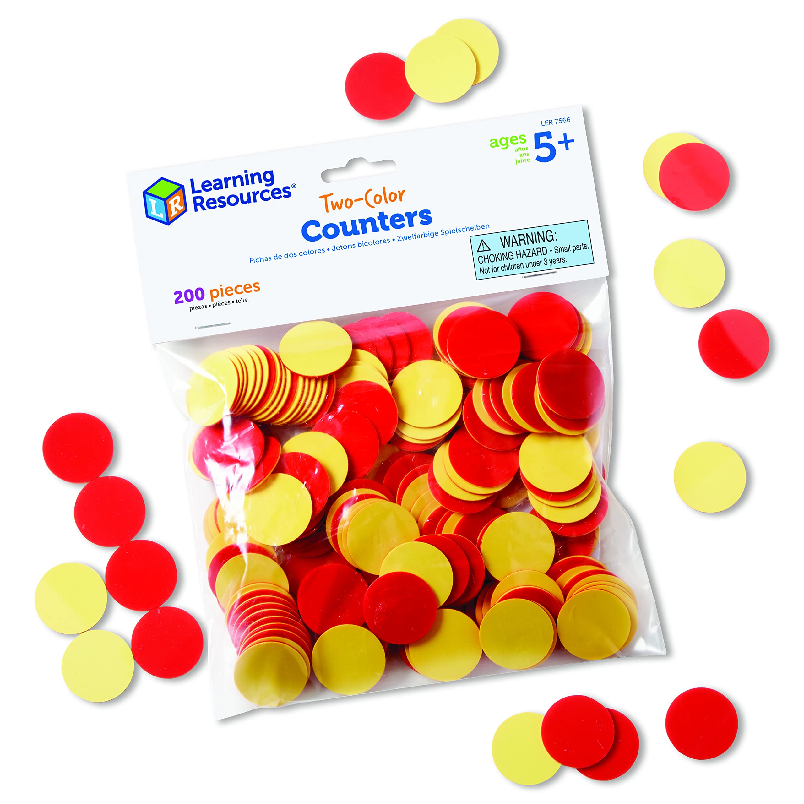 Learning Resources Two-Color Counters – 200-Piece Set for Counting, Sorting & Patterning