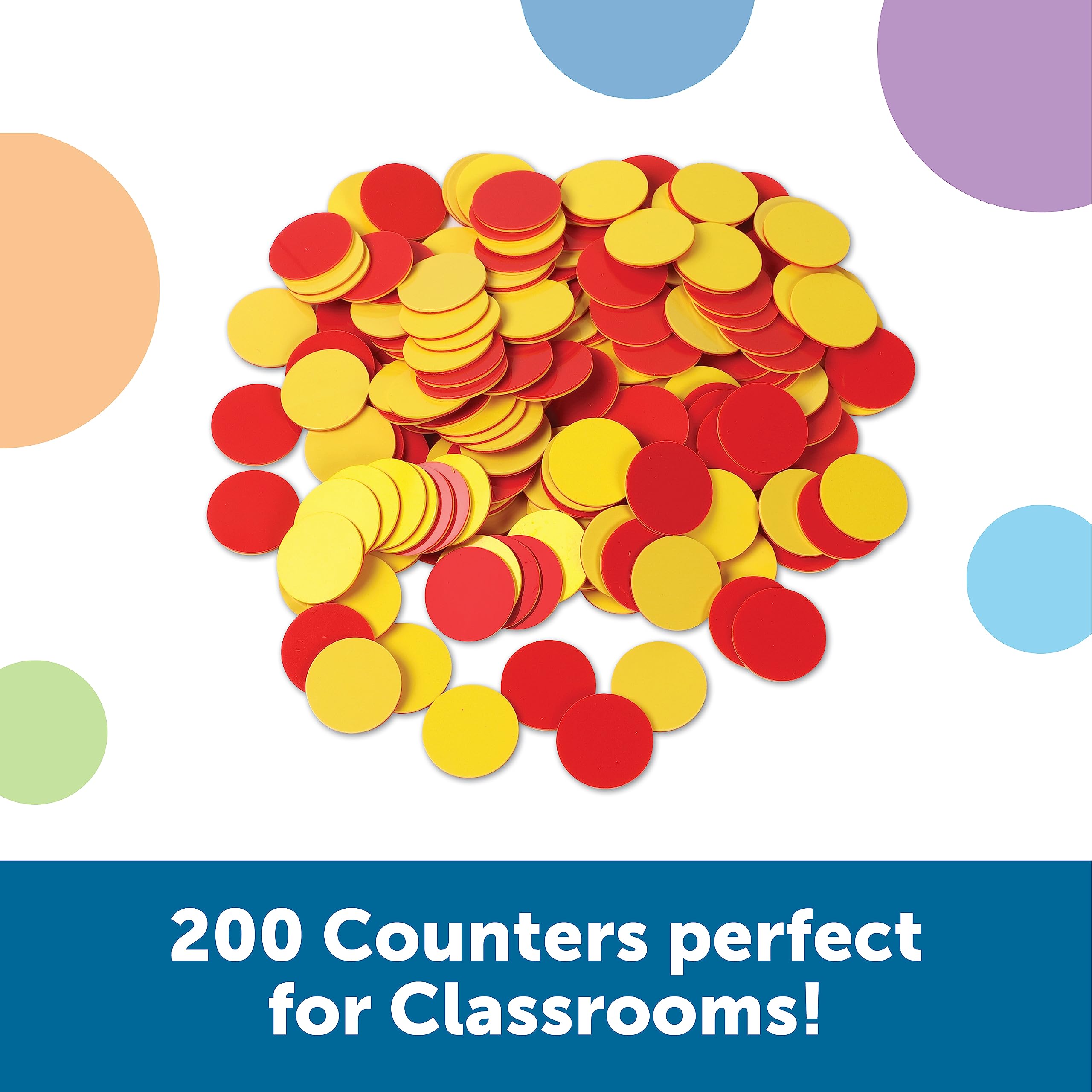 Learning Resources Two-Color Counters – 200-Piece Set for Counting, Sorting & Patterning