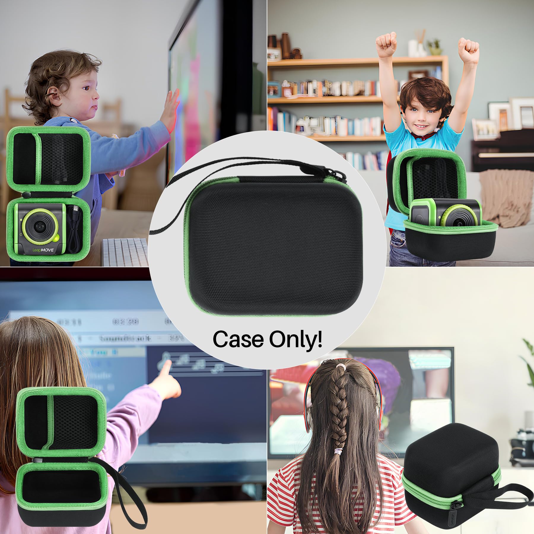 Lebakort Carrying Case for LeapFrog LeapMove – Protective Nylon EVA Storage with Mesh Pocket & Hand Strap