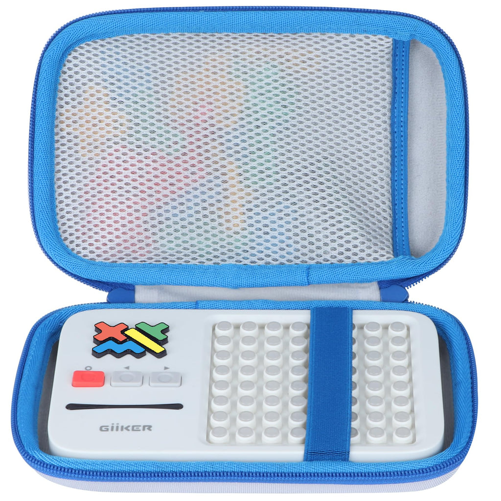 Lebakort Storage Case for GiiKER Super Blocks – Off White + Blue Protective Travel Case