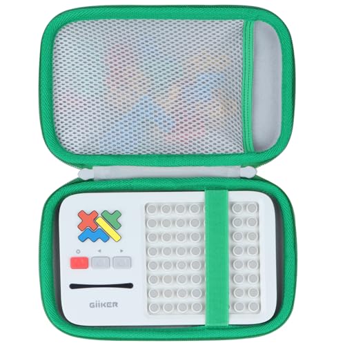 Lebakort Storage Case for GiiKER Super Blocks – Off White + Green, Nylon and EVA Protective Travel Case