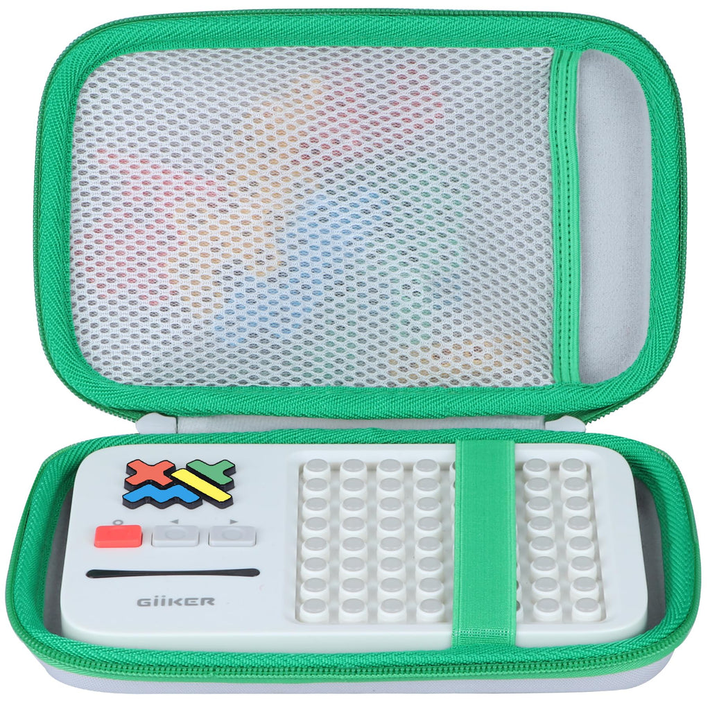 Lebakort Storage Case for GiiKER Super Blocks – Off White + Green, Nylon and EVA Protective Travel Case
