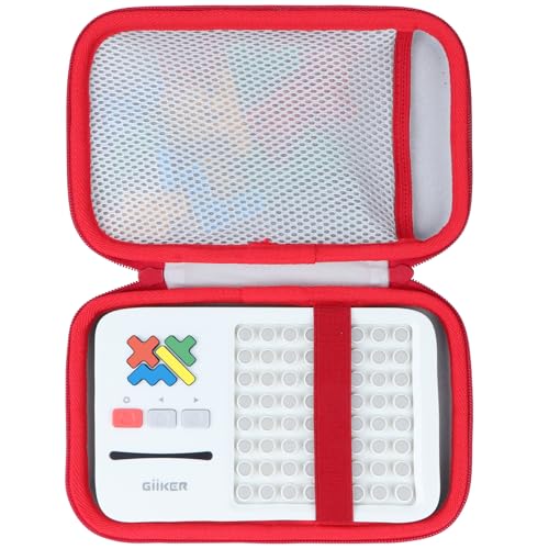 Lebakort Storage Case for GiiKER Super Blocks – Off White + Red Protective EVA Case