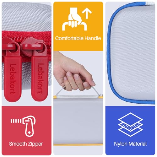 Lebakort Storage Case for GiiKER Super Blocks – Off White + Red Protective EVA Case