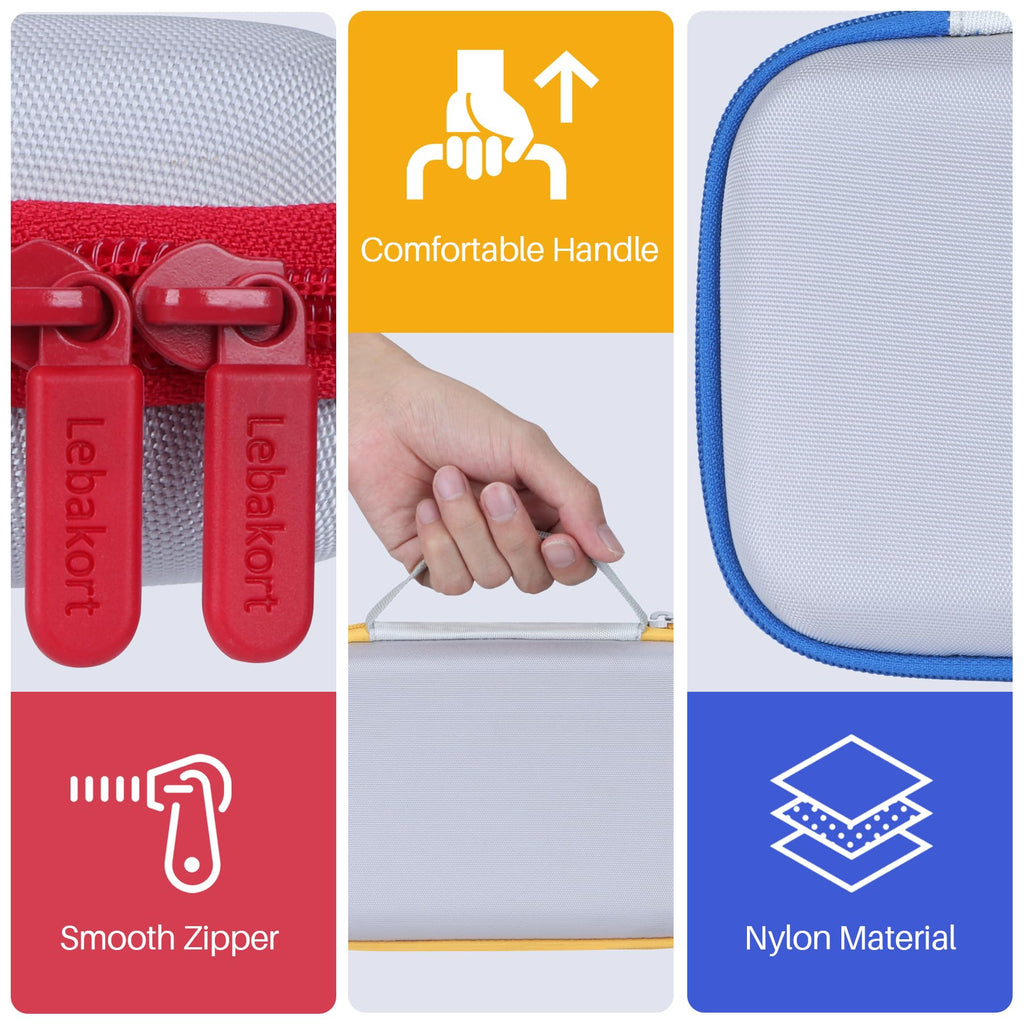 Lebakort Storage Case for GiiKER Super Blocks – Off White + Red Protective EVA Case