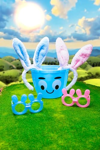 LED Glowing Bunny Ear Headbands for Kids – 4 Pack Light Up Party Headwear with Batteries Included