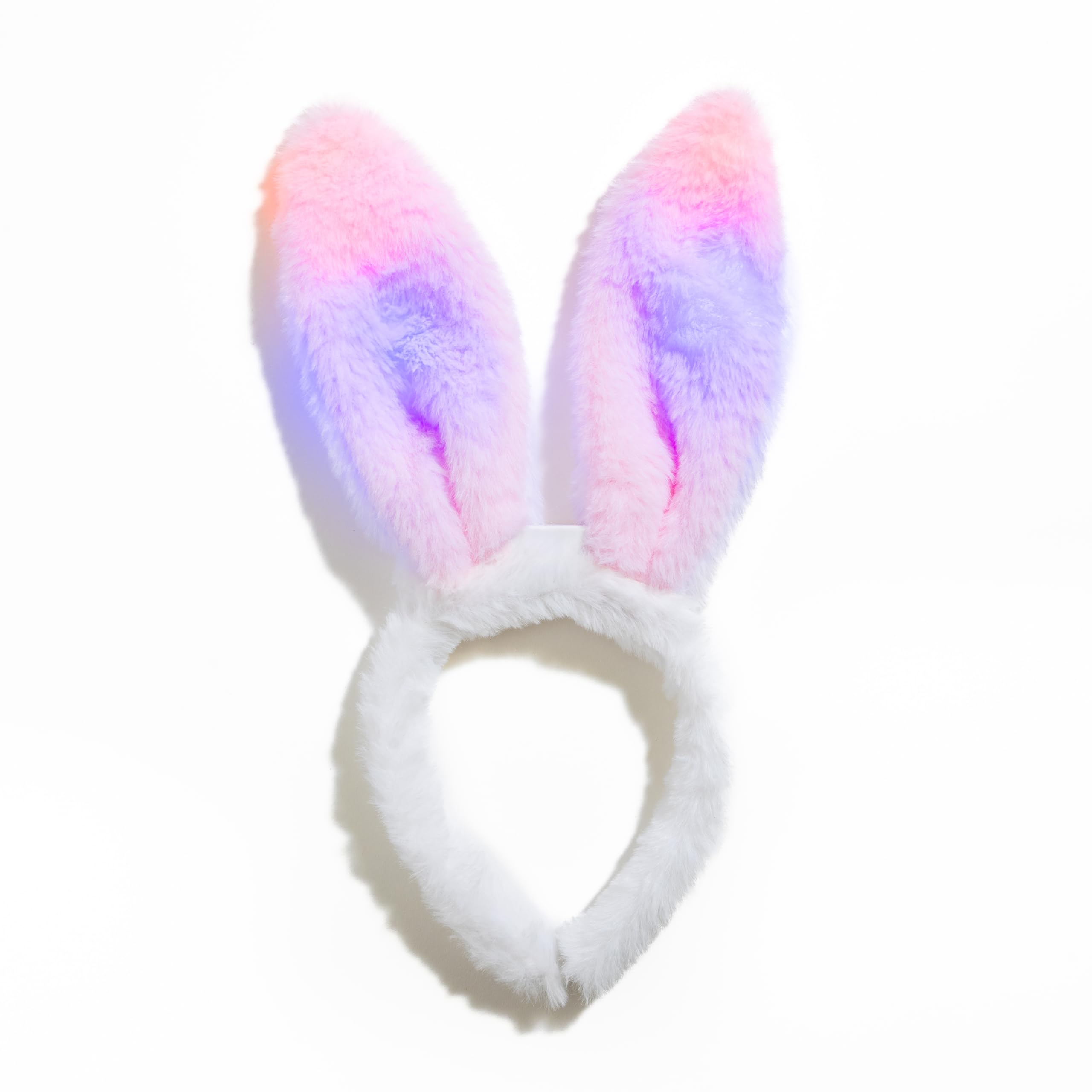 LED Glowing Bunny Ear Headbands for Kids – 4 Pack Light Up Party Headwear with Batteries Included