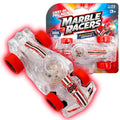 LED Pull Back Race Car for Kids – Friction Powered with Motion-Activated Lights, No Batteries Needed, Ages 3+ (Red/Black Open Wheel)