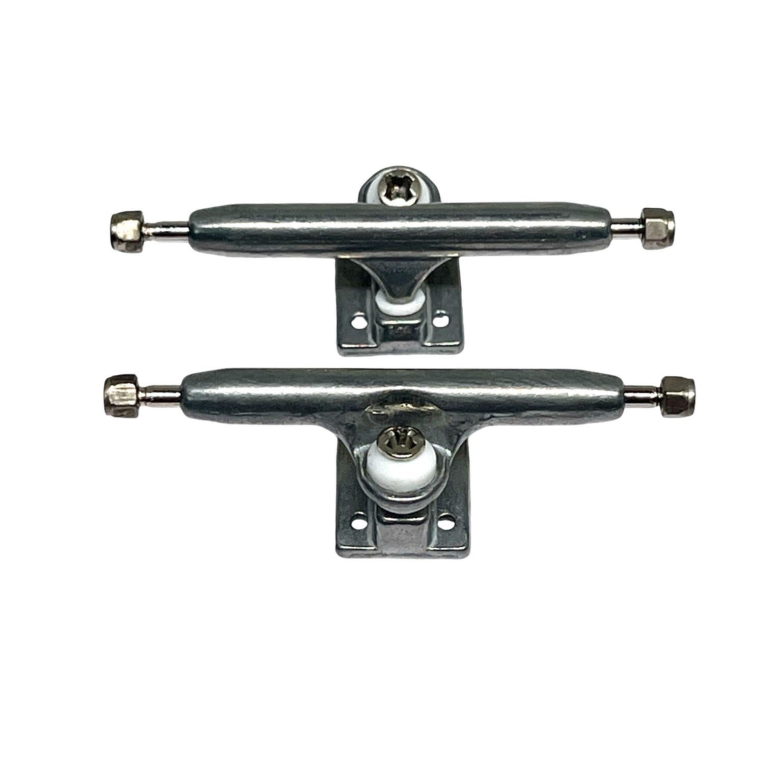 LEEFAI Pro Fingerboard Trucks G4 – 32mm Raw Metal Inverted Kingpin with Hardware