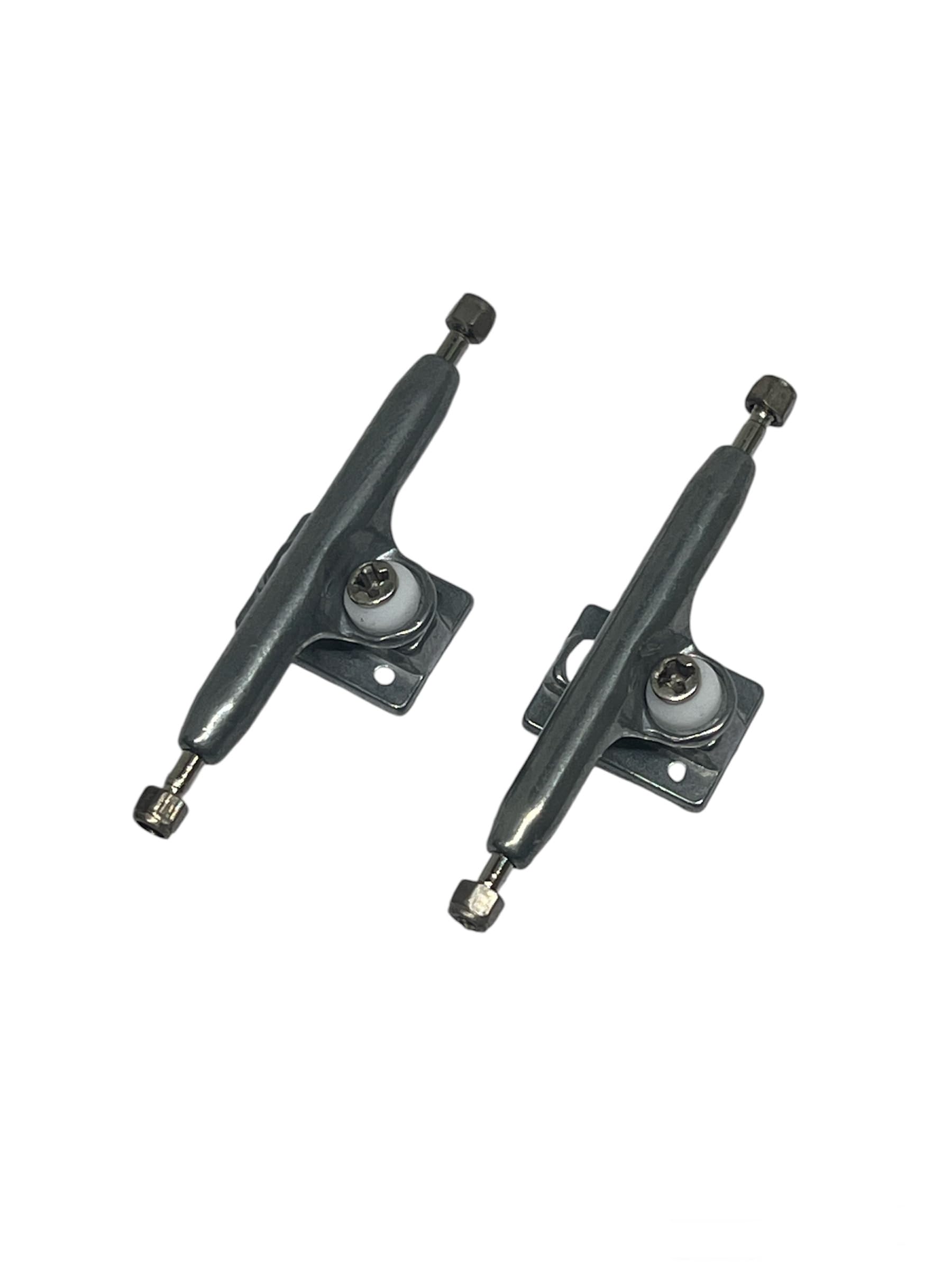 LEEFAI Pro G4 Fingerboard Trucks (36mm) – Raw Metal Inverted Kingpin with Hardware