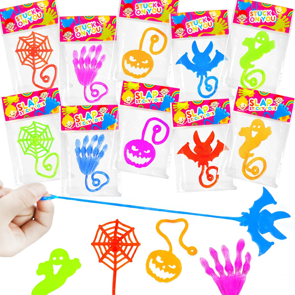 Leetous 42-Piece Halloween Sticky Hands Set – Non-Candy Party Favors for Toddlers