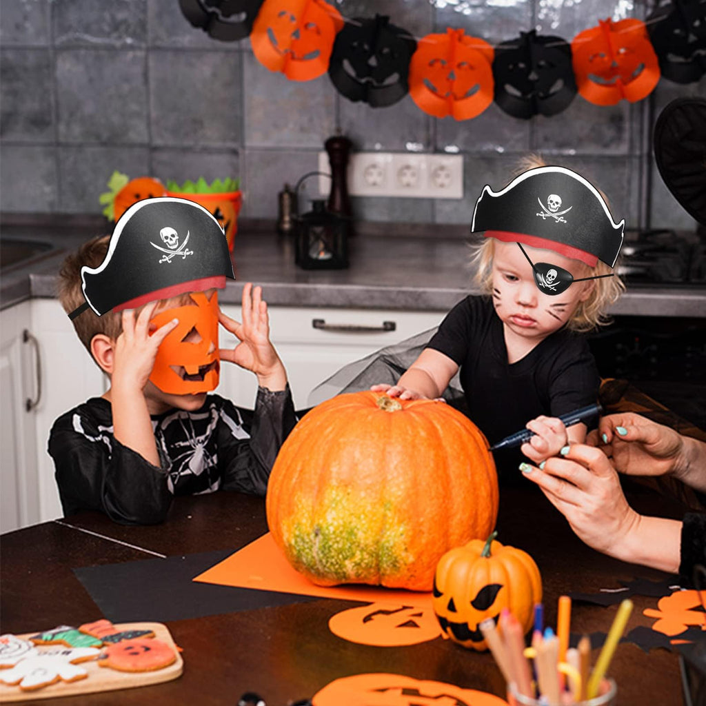 Legigo 36-Piece Pirate Hat and Eye Mask Set for Costume Parties