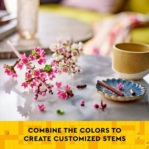 LEGO Cherry Blossom Building Set 40725 – 430 Pieces, Customizable Pink & White Buds, Spring Decor for Ages 8+