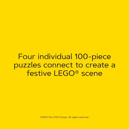 LEGO Christmas Tree Puzzle | 4 Connective 100-Piece Jigsaw Puzzles for Families