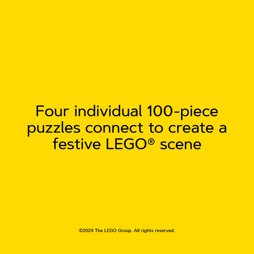 LEGO Christmas Tree Puzzle | 4 Connective 100-Piece Jigsaw Puzzles for Families