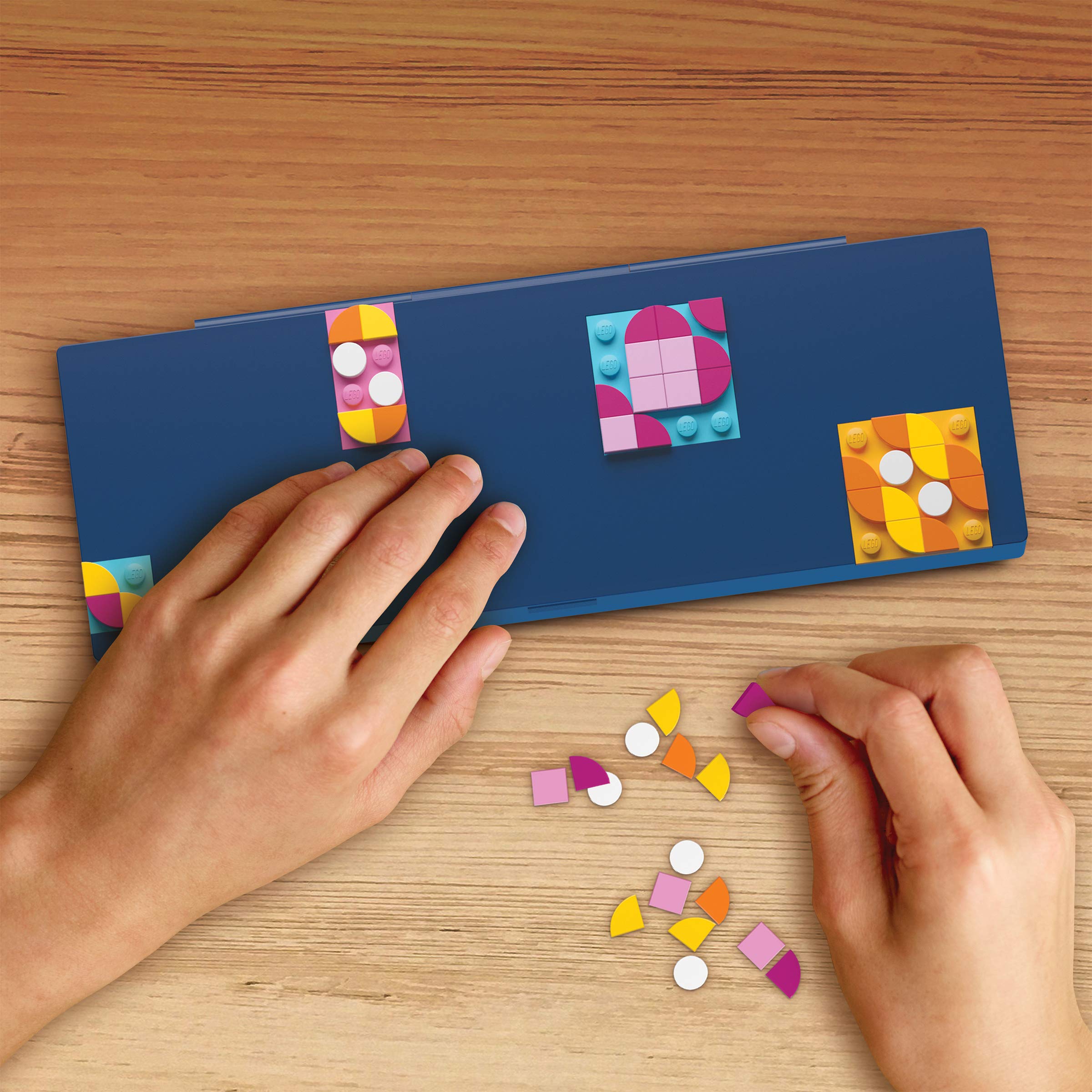LEGO DOTS Pencil Box - DIY Craft Kit for Kids, Blue, 46 Tiles, Ages 6+