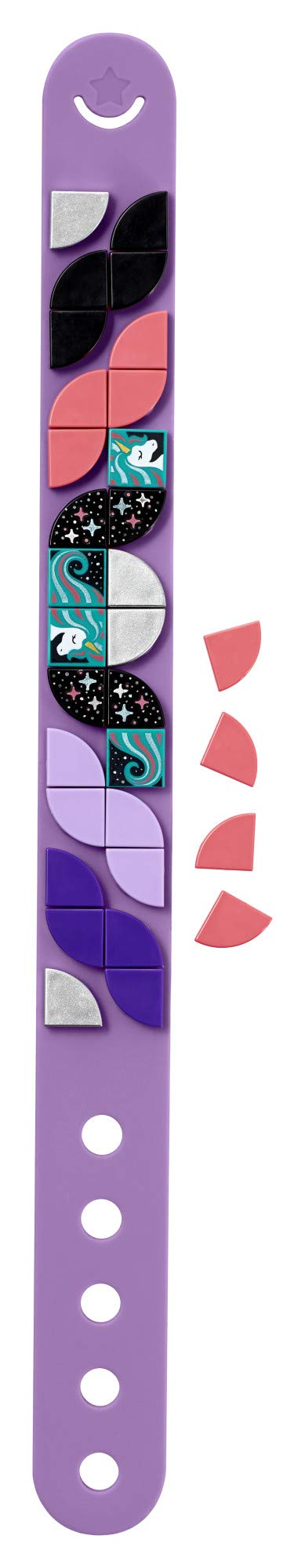 LEGO DOTS Sparkly Unicorn Bracelet 41902 – DIY Craft Kit with 32 Colorful Tiles for Kids