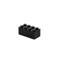 LEGO Mini Box Black Brick 8 Snack Container - 1.8 x 3.6 x 1.7 Inches