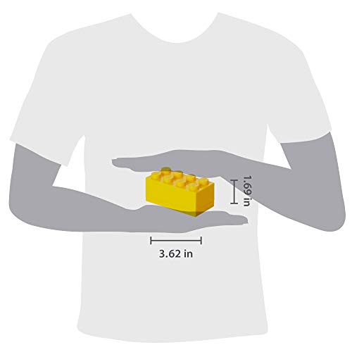 LEGO Mini Snack Box Brick 8 - Bright Yellow - 1.8 x 3.6 x 1.7 in - Food Safe Storage