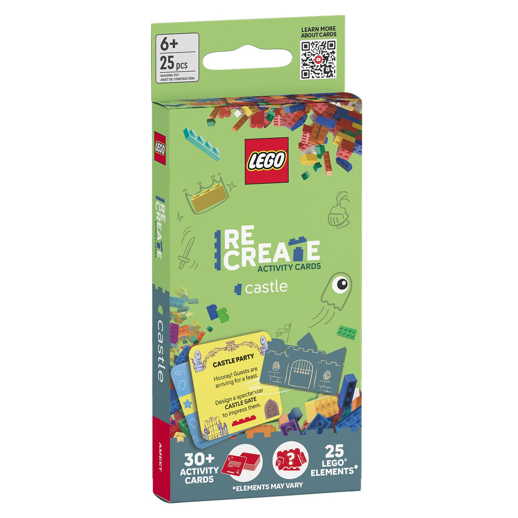 LEGO Recreate Activity Cards Castle – Building Challenges with 30+ Cards and 25 LEGO Elements for Kids Ages 6+