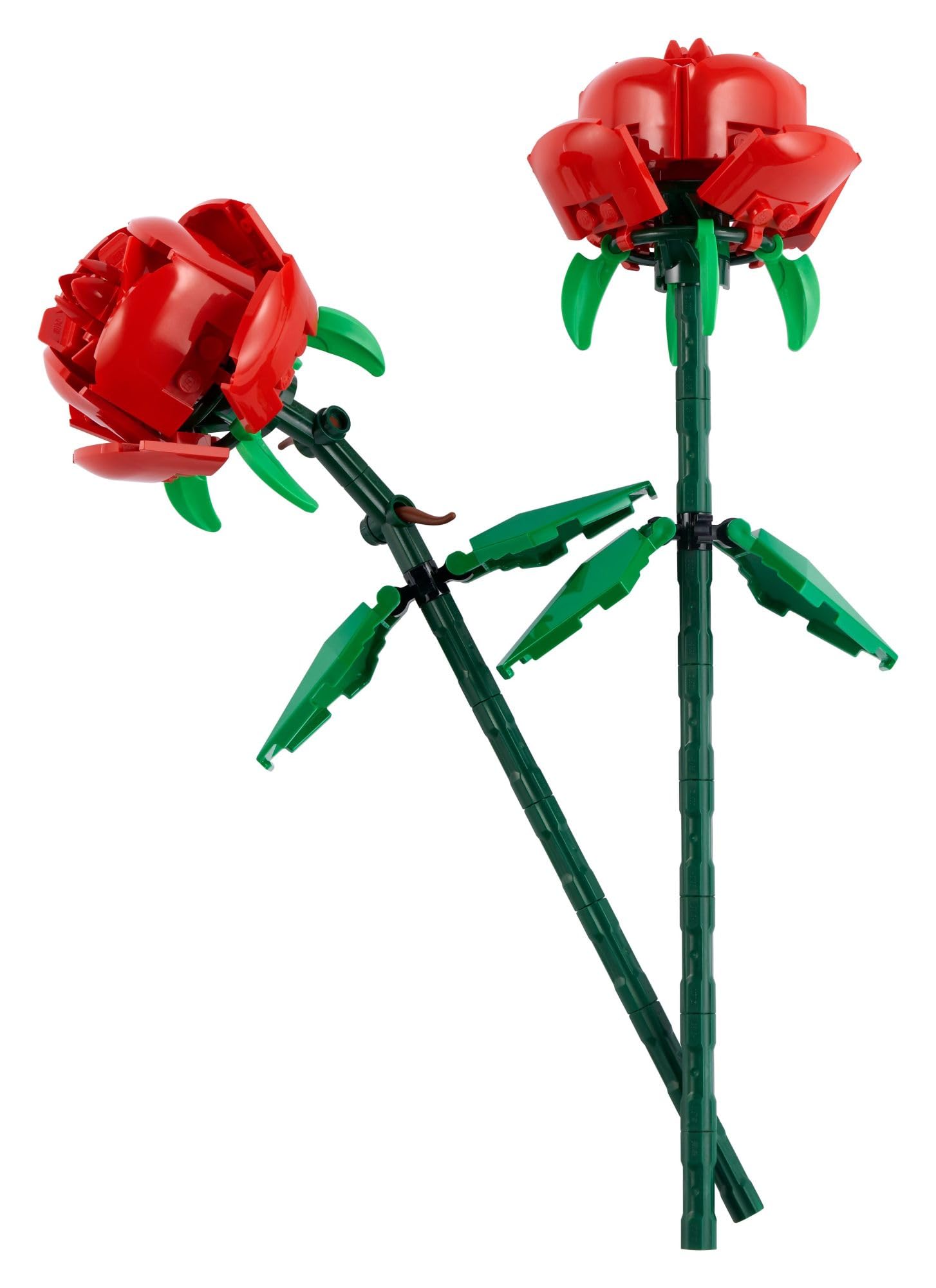 LEGO Roses (40460) – 2 Buildable Red Artificial Flowers with Adjustable Stems, 120 Pieces, Ages 8+