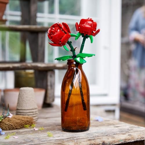 LEGO Roses 40460 Building Set – 2 Red Brick Flowers with Adjustable Stems