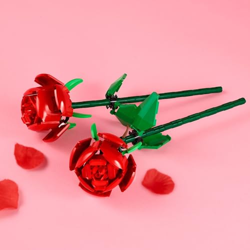 LEGO Roses 40460 Building Set – 2 Red Brick Flowers with Adjustable Stems