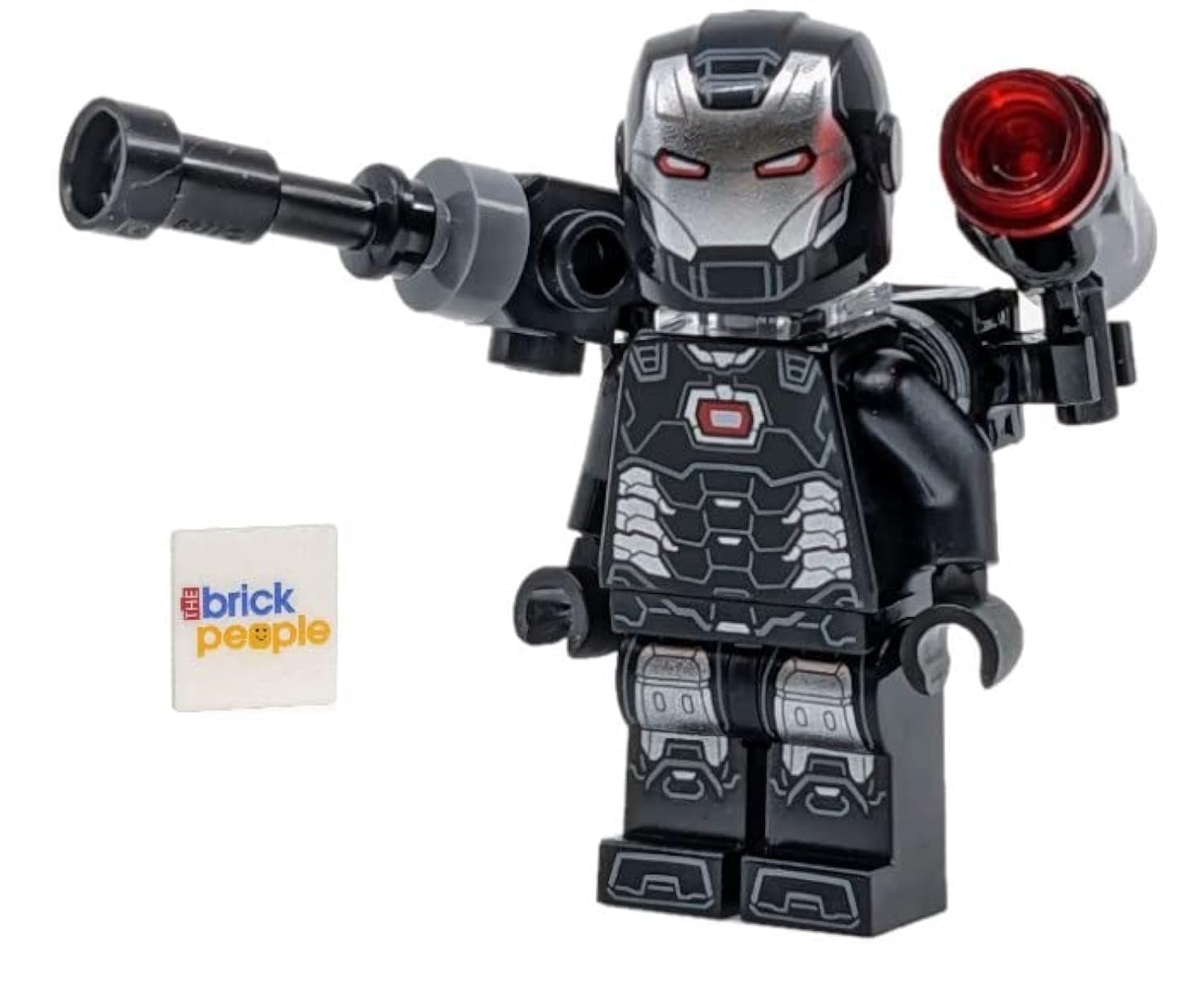 LEGO War Machine Minifigure – James Rhodes with Shoulder Cannon and Grey Cape