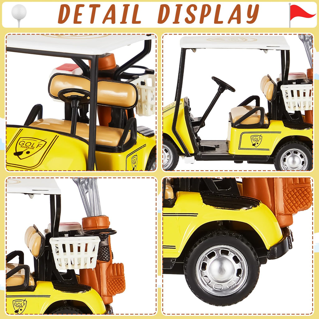 Leitee 21 Pcs Golf Cake Topper Set - Mini Cart, Clubs, Balls, Trees, Umbrellas, Flags