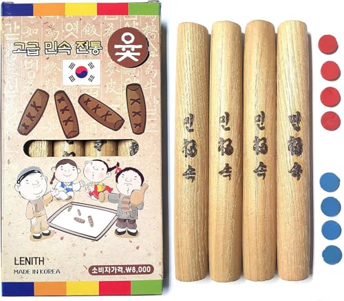 LENITH YUTNORI Premium Korean Board Game – Traditional Wood Stick Game for Family, Adults, Parties & Outdoor Play