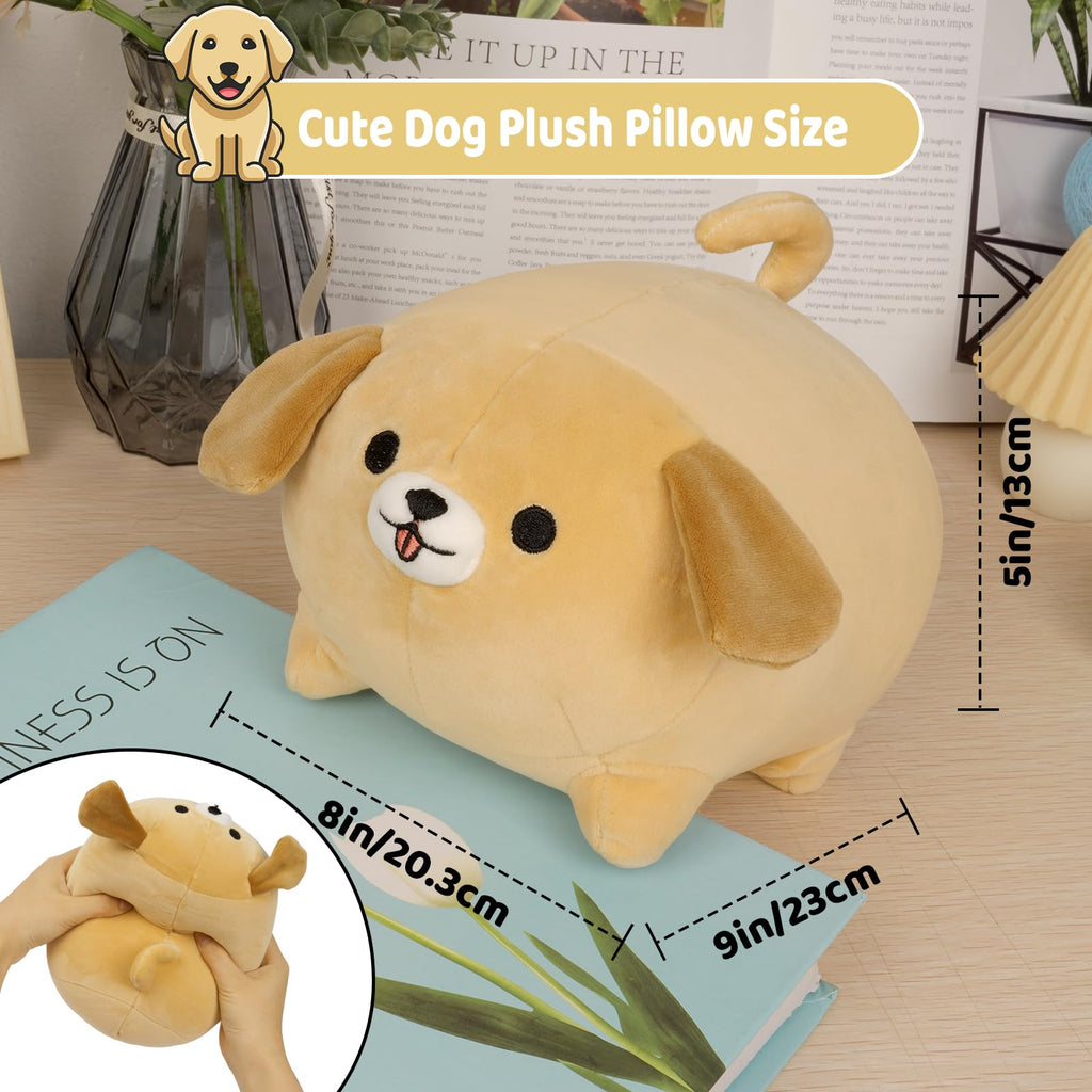 Leokawin 8-Inch Labradoodle Plush Pillow - Soft Hugging Dog Toy, Cute Stuffed Animal Companion