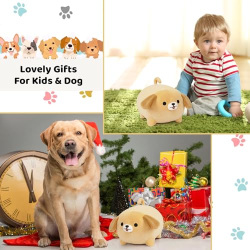 Leokawin 8-Inch Labradoodle Plush Pillow - Soft Hugging Dog Toy, Cute Stuffed Animal Companion