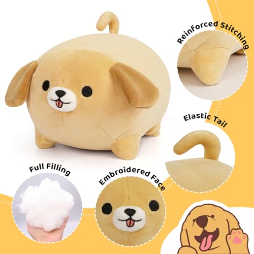 Leokawin 8-Inch Labradoodle Plush Pillow - Soft Hugging Dog Toy, Cute Stuffed Animal Companion