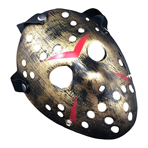 Leprato Retro Thicken Horror Hockey Mask – Unisex Adult Halloween Costume Mask