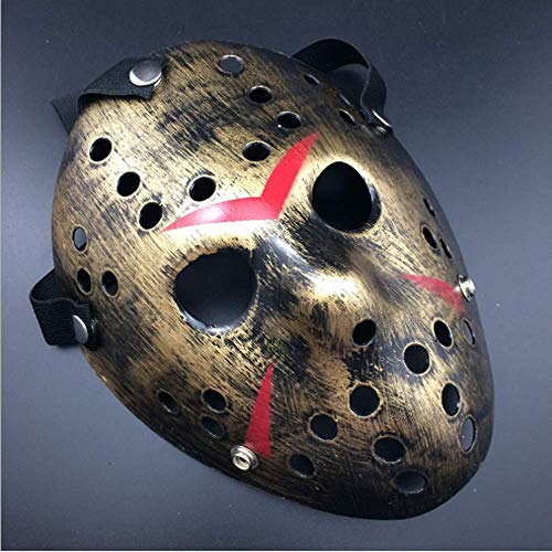 Leprato Retro Thicken Horror Hockey Mask – Unisex Adult Halloween Costume Mask