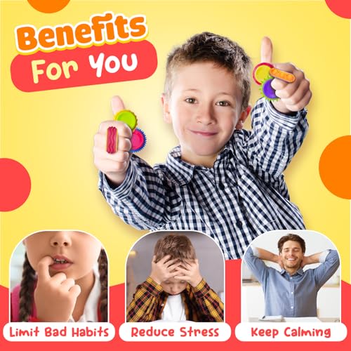 LESONG 9-Pack Fidget Sensory Toys – Quiet Textured Finger Spinners for Stress Relief & Focus