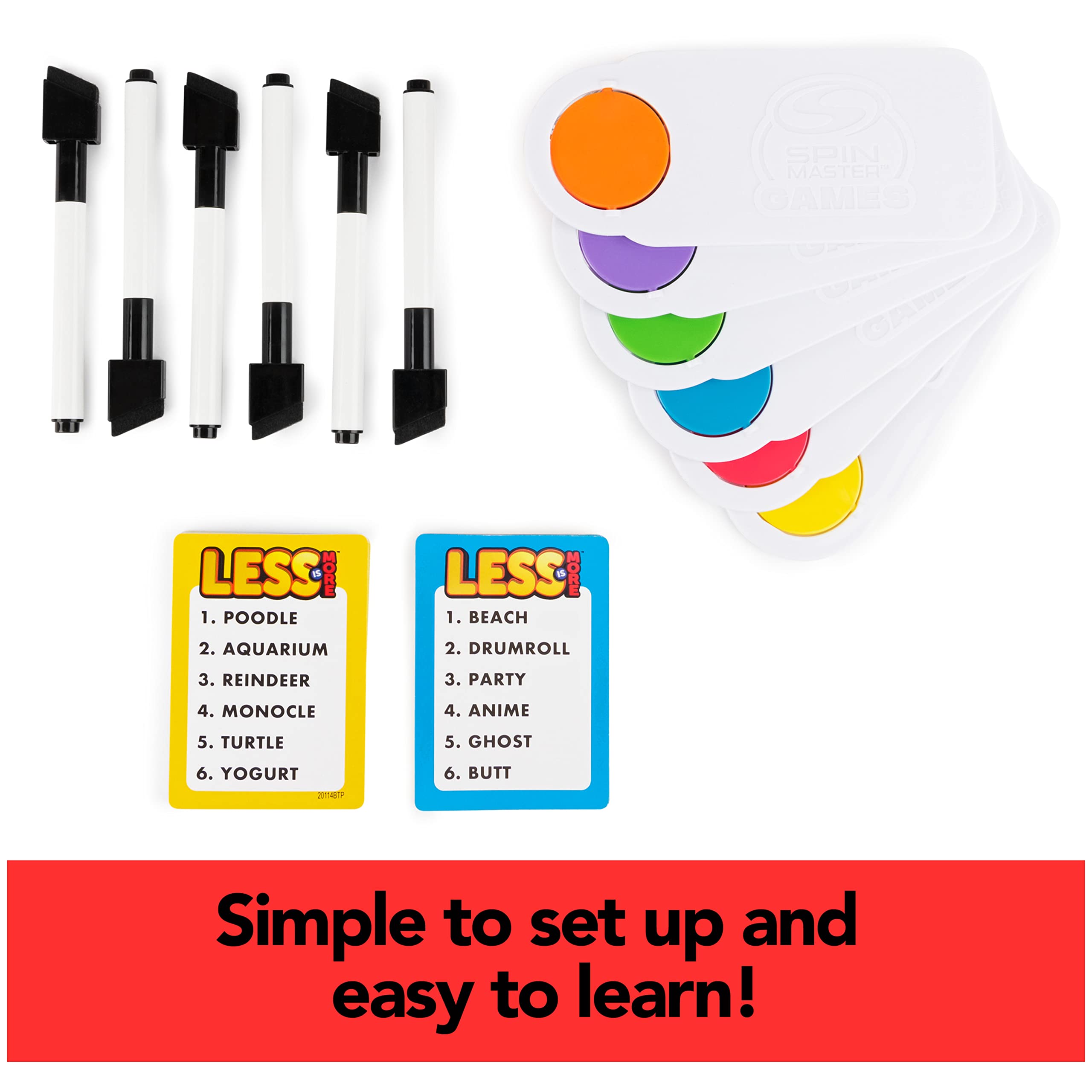 Less is More Party Board Game – Fun Word Guessing Game for Families, Ages 8+
