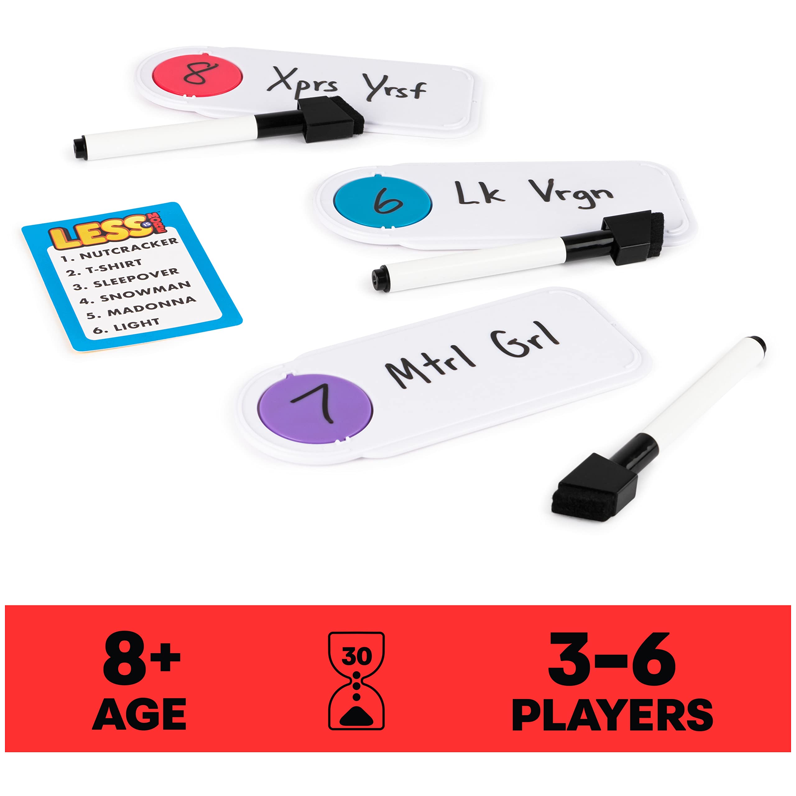 Less is More Party Board Game – Fun Word Guessing Game for Families, Ages 8+