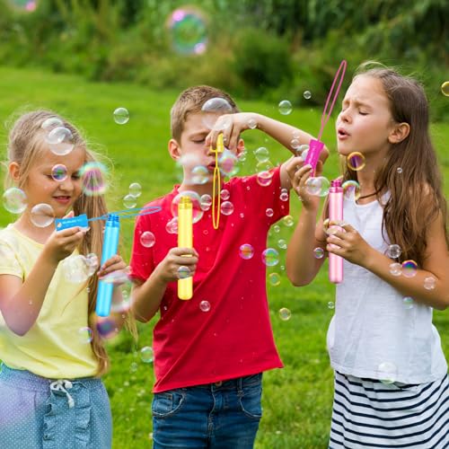 Letapapa 12-Pack Giant Bubble Wands – 6 Colors, 2 oz Each, Party Favors for Kids