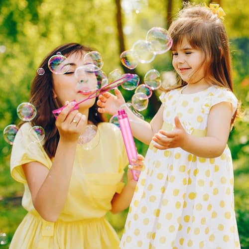 Letapapa 12-Pack Giant Bubble Wands – 6 Colors, 2 oz Each, Party Favors for Kids
